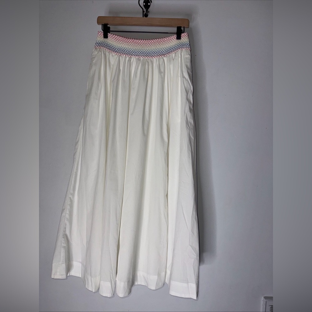 nwt abercrombie and fitch For The Trevor Project White‎ Cotton Maxi Skirt M Tall